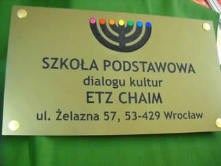 tablica informacyjna etz chaim szko³a podstawowa dilaogu kultur